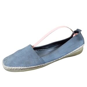 The Flexx Espadrille Women Casual Shoe Size 7.5 Everyday Comfort Blue Leather